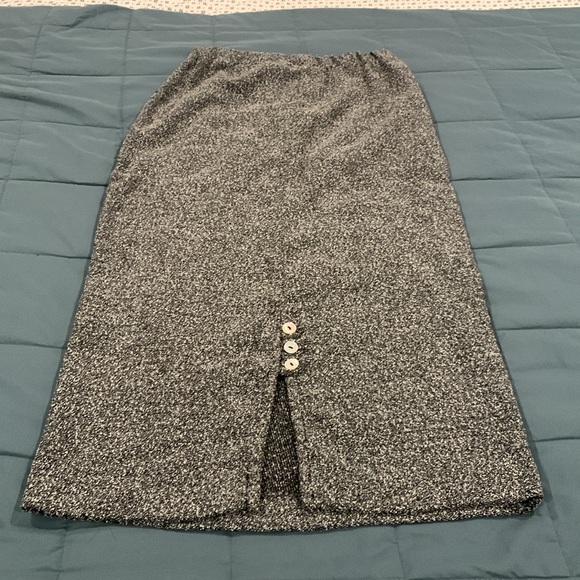 Vintage Willow skirt, long,  black/white tweed size M? - Picture 5 of 6
